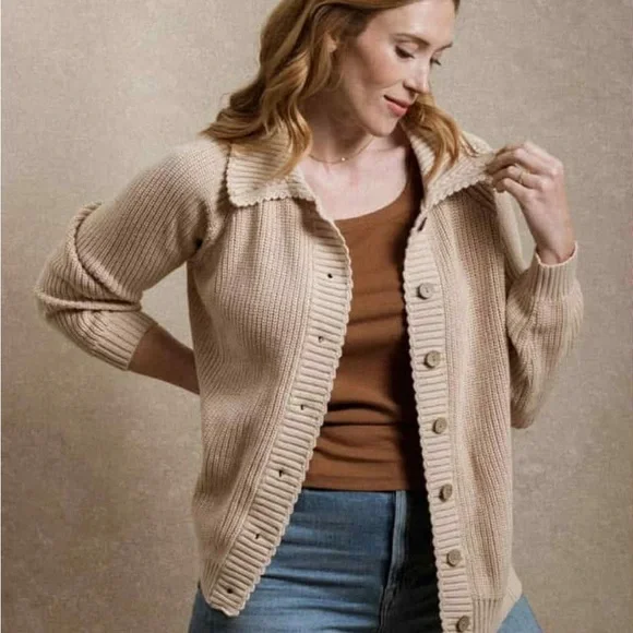 Women's Neuflora Westlock Cream Cardigan Sweater XS - Picture 3 of 9